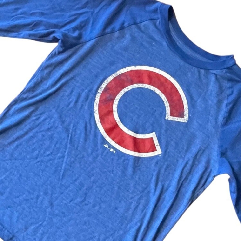 Chicago Cub's Women's 3/4" Sleeve Size Large Pullover Baseball Shirt North Side